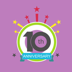 anniversary icon with abstract elements