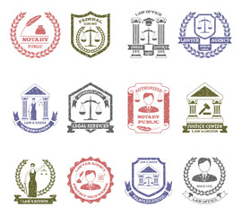 Law And Order Logo Stamps Set
