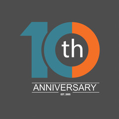 anniversary icon with abstract elements