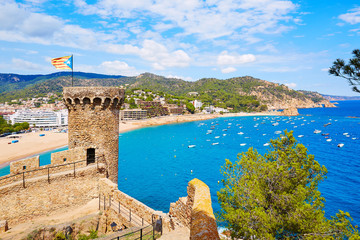 Tossa de Mar castle in Costa Brava of Catalonia