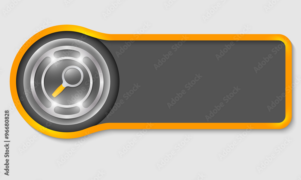 Poster abstract button for your white text and magnifier