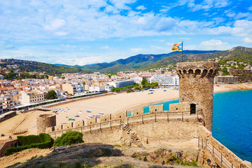 Tossa de Mar castle in Costa Brava of Catalonia