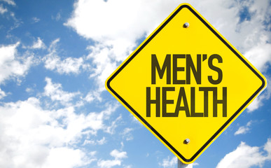 Mens Health sign with sky background