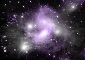 Stars, dust and gas nebula 