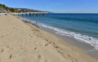 Paradise cove at Malibu in California.