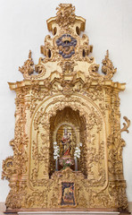 Cordoba - polychrome altar of Madonna - monastery Convento Santa Marta.