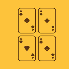The Ace icon. Playing Card Suit symbol