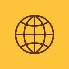 The globe icon. Globe symbol.
