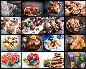 Sweet food collage