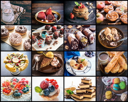 Sweet food collage