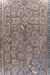 Inlay work on a door