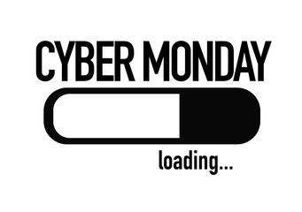 Progress Bar Loading with the text: Cyber Monday