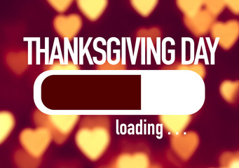 Progress Bar Loading with the text: Thanksgiving Day