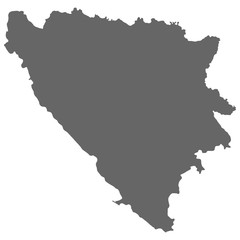 Bosnien und Herzegowina in Grau - Vektor