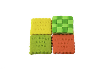 multi colors butter cookies with words  