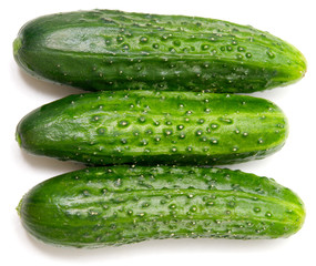 three cucumbers