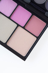 top view of pink tone makeup palette 