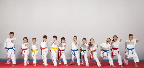 Photo sur Plexiglas Arts martiaux enfants de karaté sportif