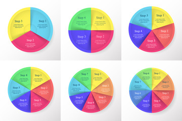 Collection of infographic templates for business