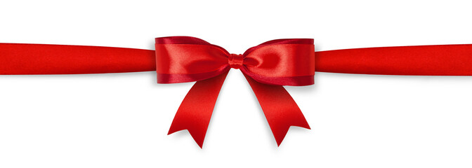 Red satin bow