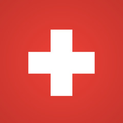 Switzerland flag vector art.