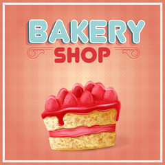 cake bakery shop banner  vintage