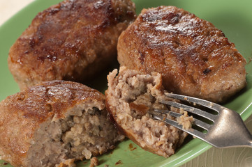 Meat zrazy with mushrooms