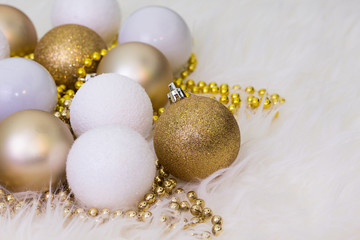Christmas balls, toys on the Christmas tree