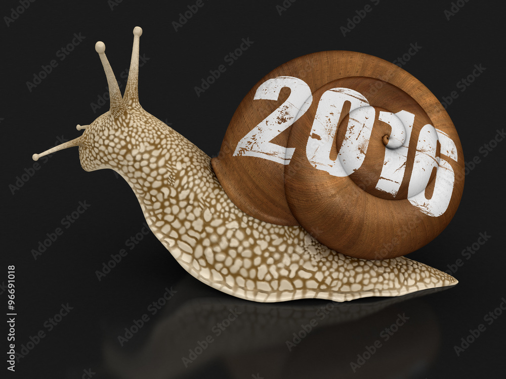 Poster snail 2016. image with clipping path