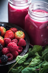 Antioxidant all berries fruit smoothie