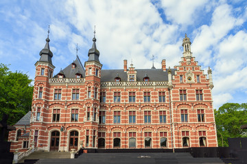 Fototapeta na wymiar Town hall of the Belgium town of Westerlo