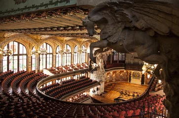 Wall murals Theater BARCELONA, CATALONIA - MARCH 9, 2013: Interior of Palace of Catalan Music in Barcelona, Catalonia