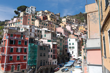 Homes in Riomagiore, Italy.