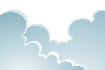 Fototapeta premium Puffy Clouds Cartoon