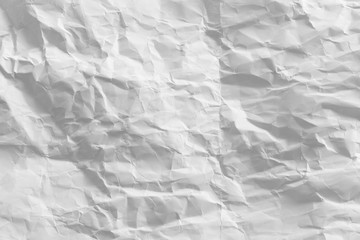 white wrinkled paper texture or background
