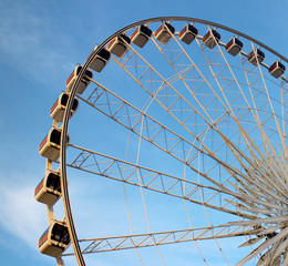 Ferris Wheel in Blue Sky