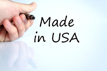 Made in Usa text concept