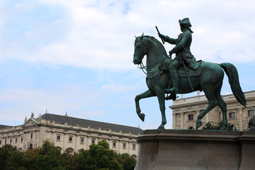 Fototapeta na wymiar Maria Theresa monument at Maria Theresien Platz in Vienna, Austria.