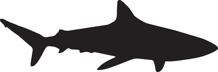 Naklejka premium logo sylwetka rekina