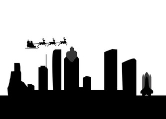 santa flying Houston