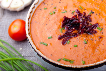 Tomato soup with sun dried tomatoes
