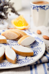 Calissons d'Aix-en-Provence. Traditional French Provence sweets.