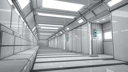 Futuristic SCIFI corridor interior