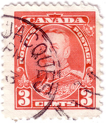 CANADA - CIRCA 1911: stamp printed by Canada, shows King George V, circa 1911