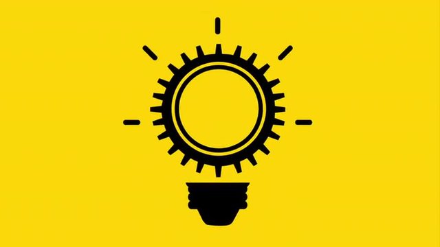 Bulb icon design, Video Animation 