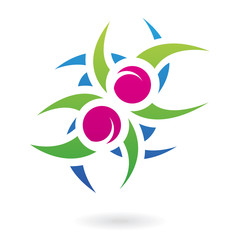 Plant and Berries Abstract Icon