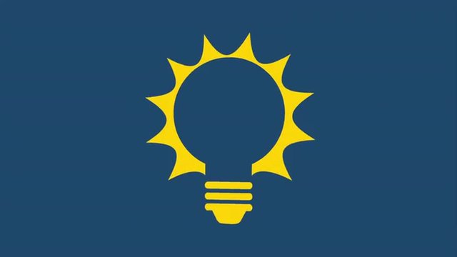 Bulb icon design, Video Animation 