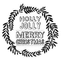 Vector poster. Merry Christmas and Happy new year