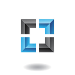 Obraz premium Rectangular and Square Abstract Icon