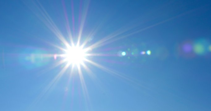 4K - Beautiful summer sun at its zenith